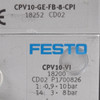 Festo CPV10-VI Valve Manifold w/ CPV10-GE-FB-8-CPI Interface & (4) 161416 Valves