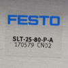 Festo SLT-25-80-P-A Pneumatic Mini-Slide 20mm Bore 80mm Stroke w/ (4) Bearings +