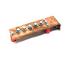 Solid Copper 10.5"L x 3" x 1/4"T Busbar 11-Hole 1.75"H for Grounding/Connections