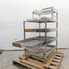 Stainless Steel Cleanroom Computer Cart w/ Sliding Shelves & Stand