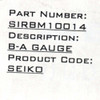 Anelva UGD-IS Ionization Gauge Tube SIRBM10014 B-A Gauge Seiko K943