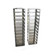 11-Space Double-Handle Vertical Lab Freezer Racks 25.25" x 6.5" x 6" (2)