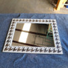 Wall Mirror Mosaic Wood Frame Rectangle Hanging Mirror 35.5" L x 27.5"