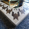 Wall Mirror Mosaic Wood Frame Rectangle Hanging Mirror 35.5" L x 27.5"