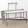 Poly Top 60" Packing Butcher Cutting Prep Table with Roller Conveyor Stainless