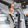 1.4m Open-Center 1" Edge Belt Conveyor with Servotronix Motor, 3 Stops