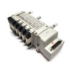 SMC VV5QC11-12-DAM00943 Base Manifold with (8) VQC1201NR-5, (4) VVQ1000-P-1-C6