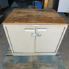 Wood Top Steel Shop Cabinet 2-Door w/ Shelf 31" W x 24" D x 26.5" H