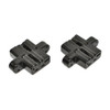 SOSS 218 Black Invisible Door Hinges 4 5/8"L 1.75" Min. Thickness (2)