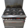 Vulcan 36" Commercial Natural Gas 6 Burner Stove Range with Oven Stainless Steel