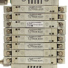 Asco Numatics 8 Valve Bank w/ End Plate & 8 Valves