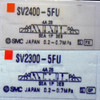 SMC Pneumatics (9) SV2300-5FU & (2) SV2400-5FU Solenoid Valves w/ Base Manifold