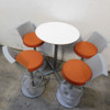 Ikea Billsta Bar Height Round Table w/ (4) Hon Flock Swivel Stools Set