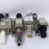 SMC Pneumatics AW20-F02CE W/ EAV2000-F02-5Y0-Q & AR20-F02EH-1 Pneumatic Assembly