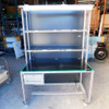 Custom Made Mobile Techbench Workstation w/ Shelves & Overhead Light