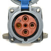 Cooper CD460R9W Receptacle 60A 250V 3PH 3P4W w/ AHBB60 Metallic Backbox 1-1/4"