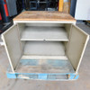 Wood Top Steel Shop Cabinet 2-Door w/ Shelf 31" W x 24" D x 26.5" H