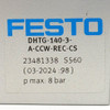 Festo 23481338 Rotary Indexing Table 140mm Dia Pneumatic DHTG-140-3-A-CCW-REC-CS