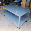 Heavy Duty Welded Rolling Flat Utility Cart 6' x 3' x 34" H w/ Bottom Shelf
