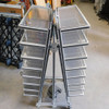 Custom Double Sided Mobile Compartment Rack 126 Cubbies 8" D x 2-3/8" W x 5" H