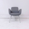 Global Kate 2813 Medium Back Lounge Armchair with Gunmetal Gray Upholstery