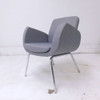 Global Kate 2813 Medium Back Lounge Armchair with Gunmetal Gray Upholstery