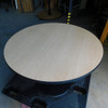 Round Laminate Table Wood Grain Top 42" Diameter 30" High Steel Base