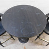 Black Bar Height Round Table w/ Two Wooden Bar Stools Set 30" Dia. x 42" H