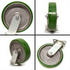 Albion PD0820019 Aluminum Swivel Casters 8"x2" Polyurethane (4)