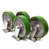 Albion PD0820019 Aluminum Swivel Casters 8"x2" Polyurethane (4)