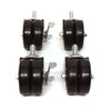 Payson 20/3DW 3" Inch Double Wheel Locking Swivel Stem Caster (4)