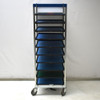 Bliss 26" x 22.5" Front-Loading 10-Tray Cart Welded ESD-Safe PCB Board Rack 66"H