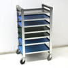 Bliss 26" x 20" Front-Loading 7-Tray Cart Welded ESD-Safe PCB Board Parts Rack