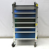 Bliss 26" x 20" Front-Loading 7-Tray Cart Welded ESD-Safe PCB Board Parts Rack