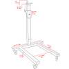 Label-Aire Printer/Applicator Heavy Duty Adjustable-Height Base Steel Stand