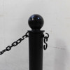 Uline H-3361BL 40" Black Plastic Crowd Control Stanchion Posts w/Chain (Set of 2)
