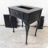 Singer Queen Anne Sewing Machine Cabinet Table Black Vintage Nightstand