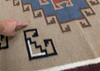 Large Vintage Zapotec Handwoven 100% Wool Area Rug 47x67/ 4ft x 5.5ft