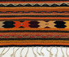 Vintage Zapotec Handwoven Wool Area Rug 30x57 Colorful Southwestern (Oaxaca)