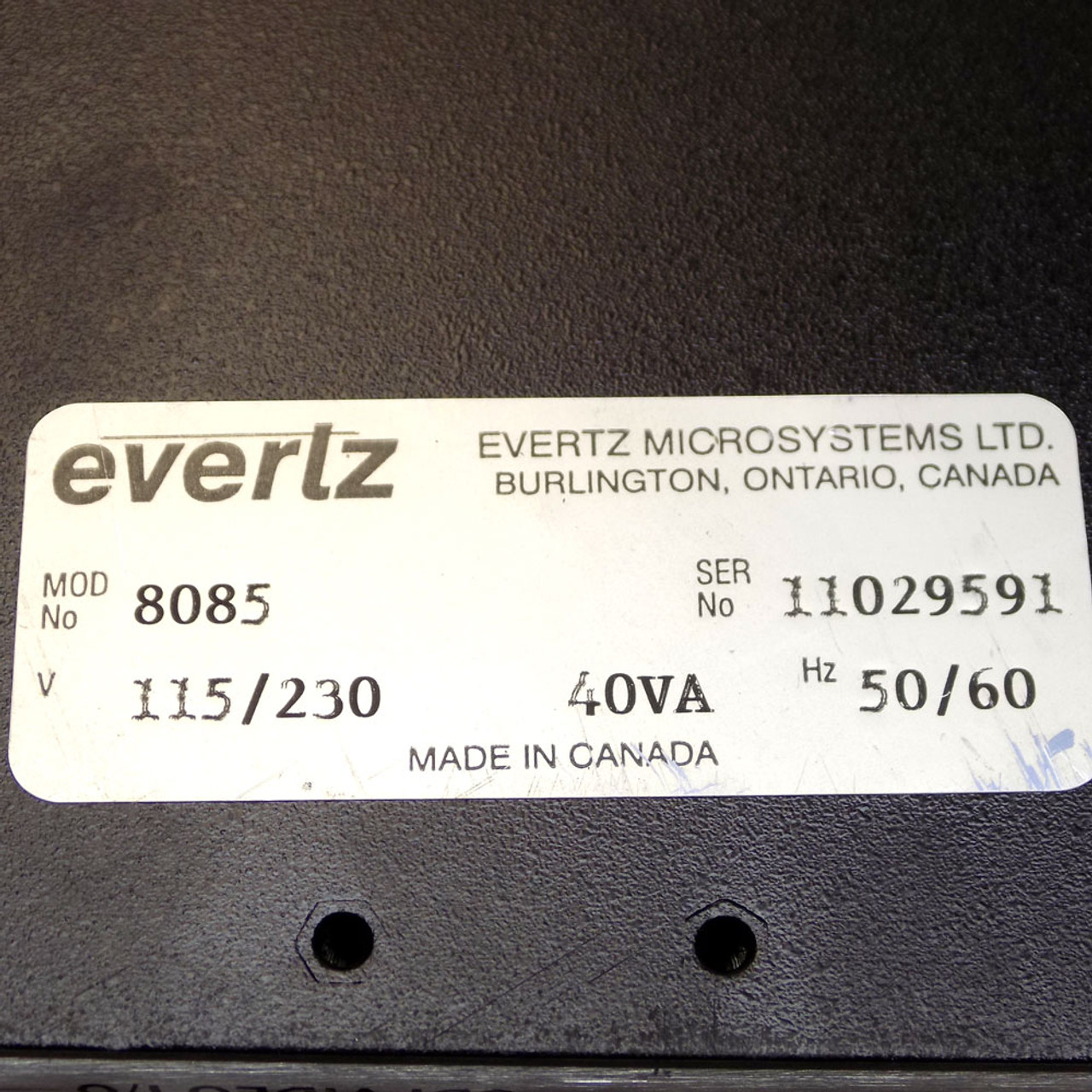 Evertz Microsystems 8085 DTV Closed Caption Encoder 1U