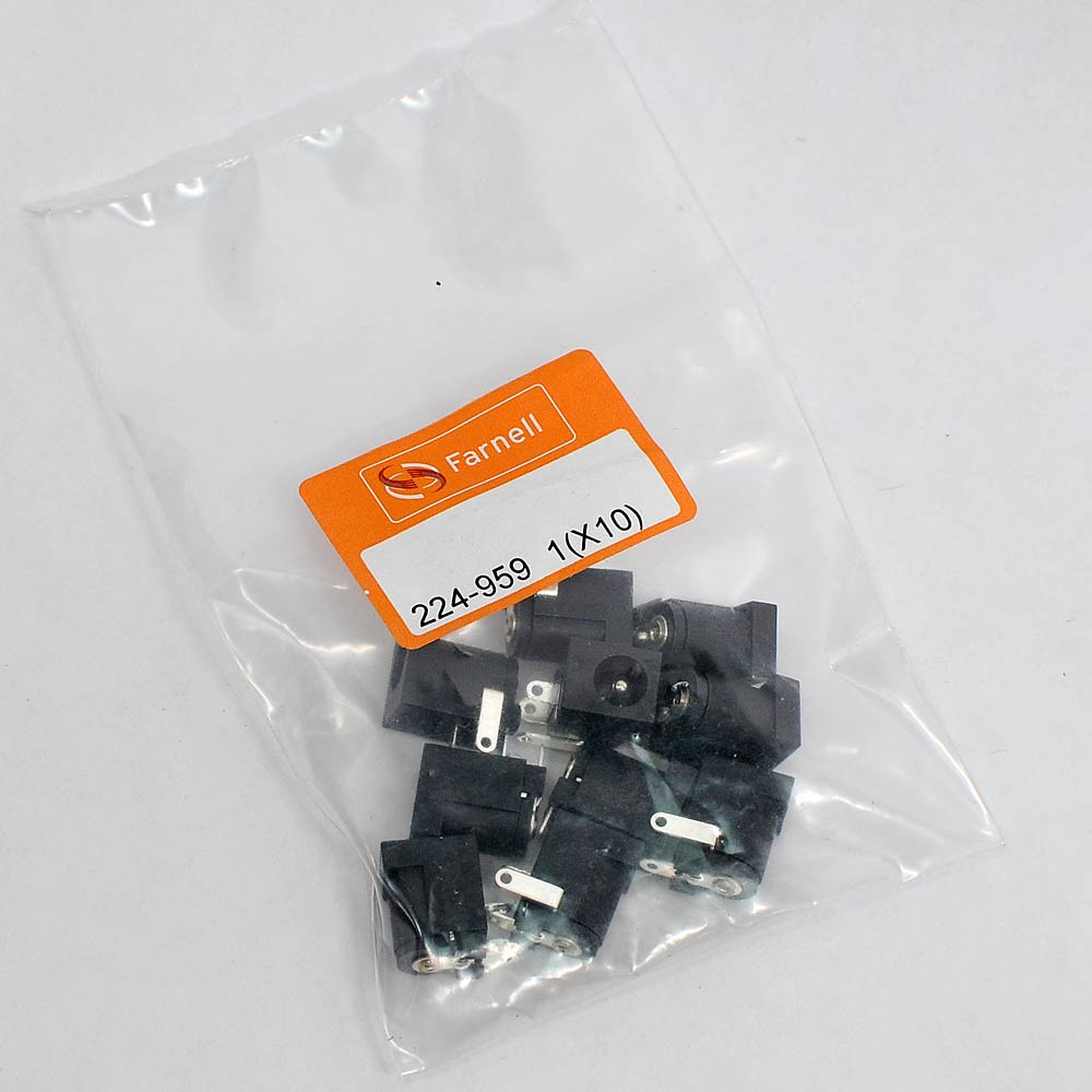 KE-BO① Cliff FC68148 6.3mm x 2.1mm Power Jack 12VDC 5A PCB Mount