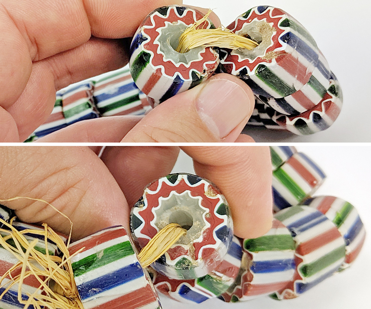 beads様 Antique Venetian/African Chevron Star Trade Beads 5-Layer