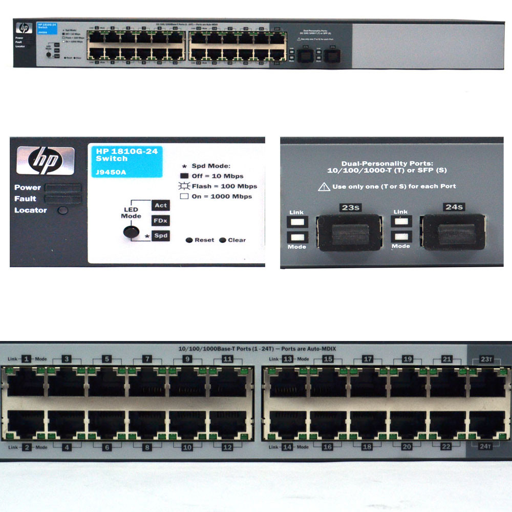 Hewlett Packard HP J9450A 1810G-24 ProCurve Layer 2 Gigabit Switch