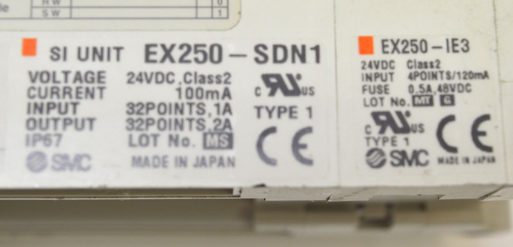 SMC EX250-SDN1 SI Unit DeviceNet Manifold Base +Input & SV2300