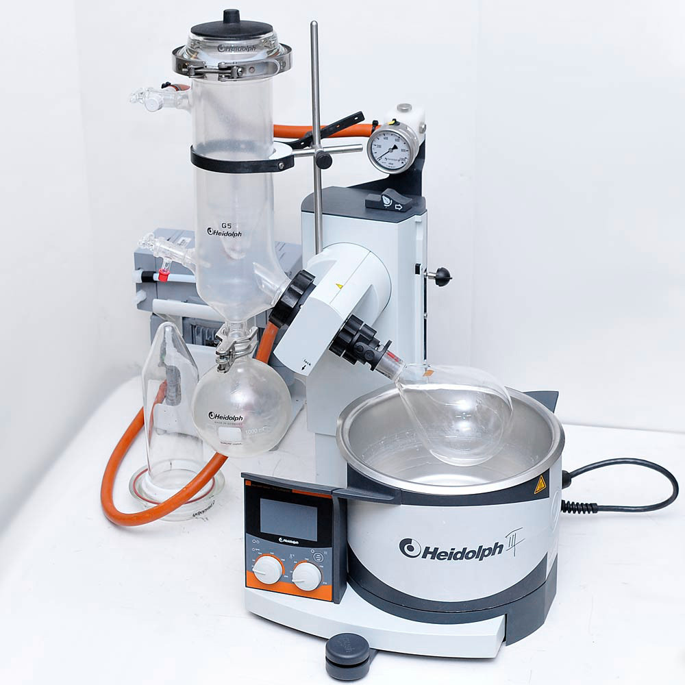 Heidolph Hei-VAP Rotary Evaporator w/ Dry Ice Condenser Glassware, Vacuum Pump Heidolph Hei-VAP Rotary Evaporator w/ Dry Ice Condenser Glassware, Vacuum Pump