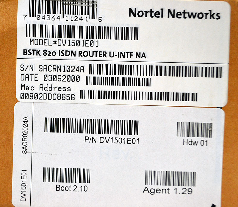 Nortel DV1501E01 BayStack 820 ISDN Router 4-Port Ethernet Hub for Desktop
