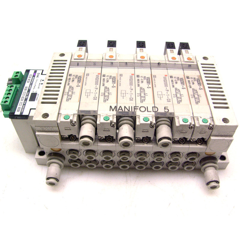 SMC EX120-SDN1 Serial Interface Unit SQ w/ (8) Solenoid Valves