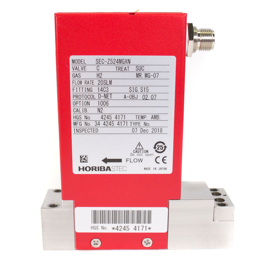 Horiba Stec SEC-Z524MGXN Mass Flow Controller MFC H2 20SLM C-Seal