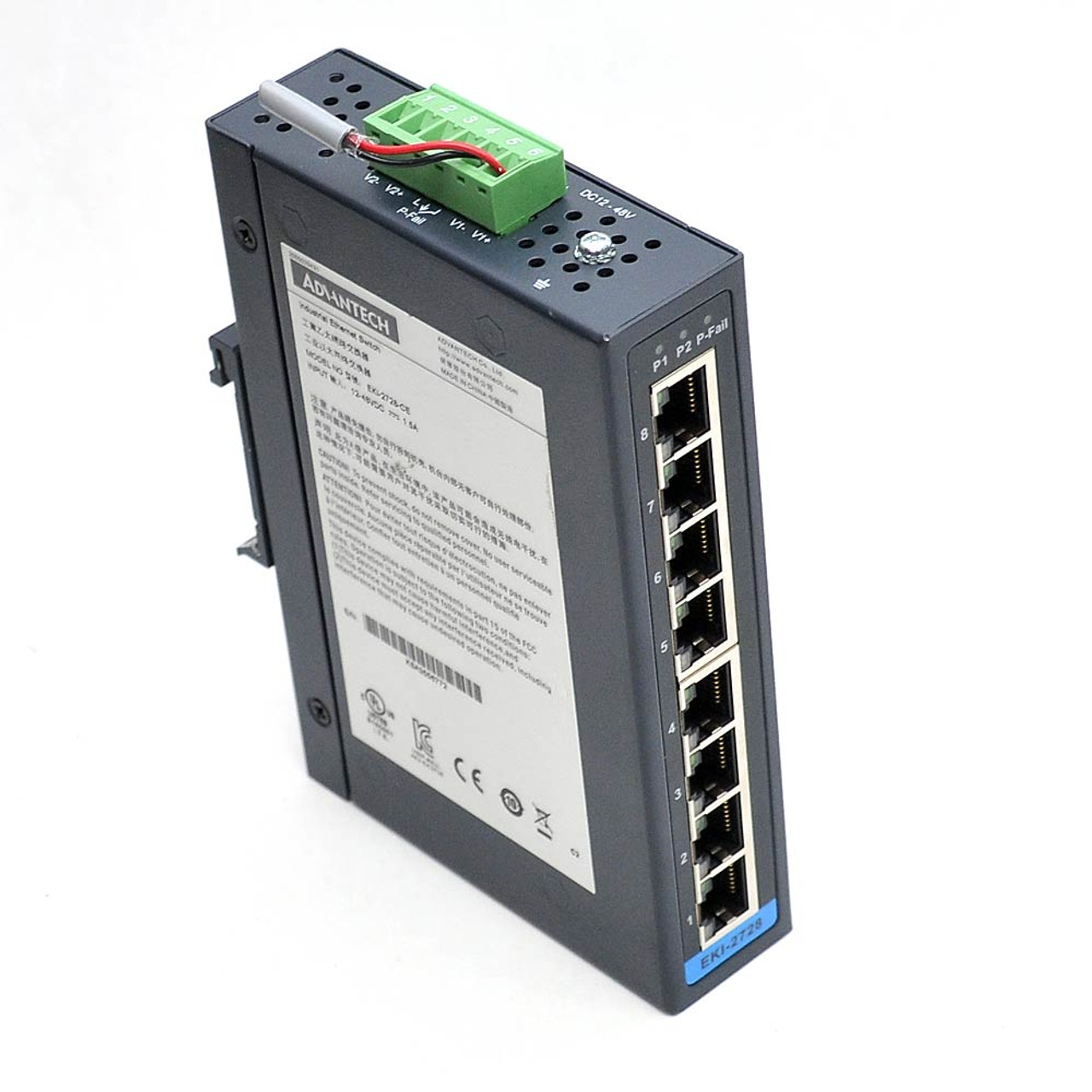 Advantech EKI-2728-CE Industrial Ethernet Switch 8 Ports, 12