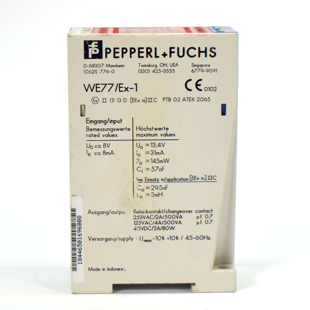 Pepperl+Fuchs WE77/Ex-1 1-Channel 115V Reversible Switch